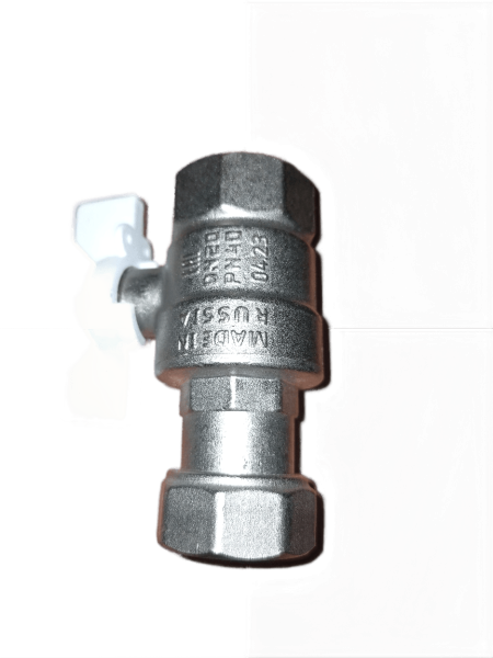 Кран ДУ 15 (газ) шар. бабочка г/г LD PRIDE