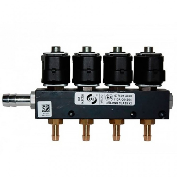 Рампа Rail 4 цилиндра 3 Ом (черная катушка)*