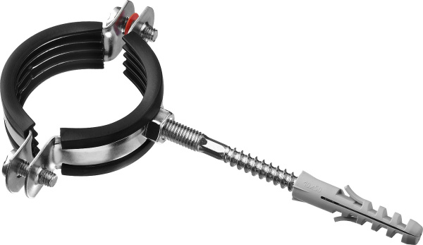 Хомут трубный с дюбелем (крепление ф10)