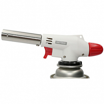 Газовая горелка RUNIS белая, пьезо. (цанг.)/100/ (4-041)