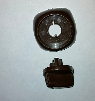 Ручка д/газ.плиты с защитой "Гефест"-6100(корич.)