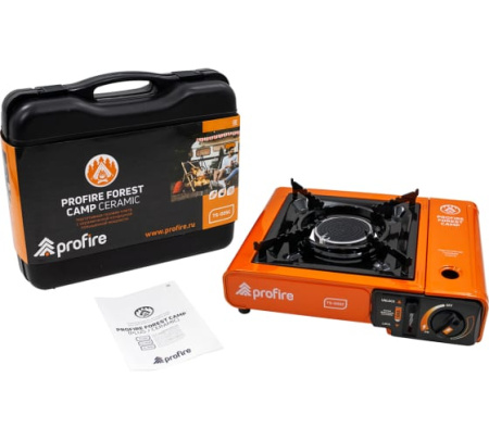 Плита портативная, FOREST CAMP PLUS, TS-005C с переходником, PROFIRE