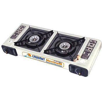Плита наст. газовая "СЛЕДОПЫТ - MaximuM"двойная (с переходником)/3/	