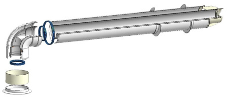 Труба коакс 1 м Ф 60/100 Arderia