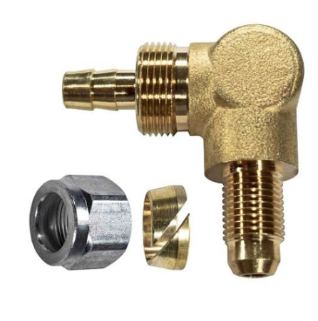 Фитинг в сборе угловой 90гр  переходник ТПТ 8мм/М12/90гр