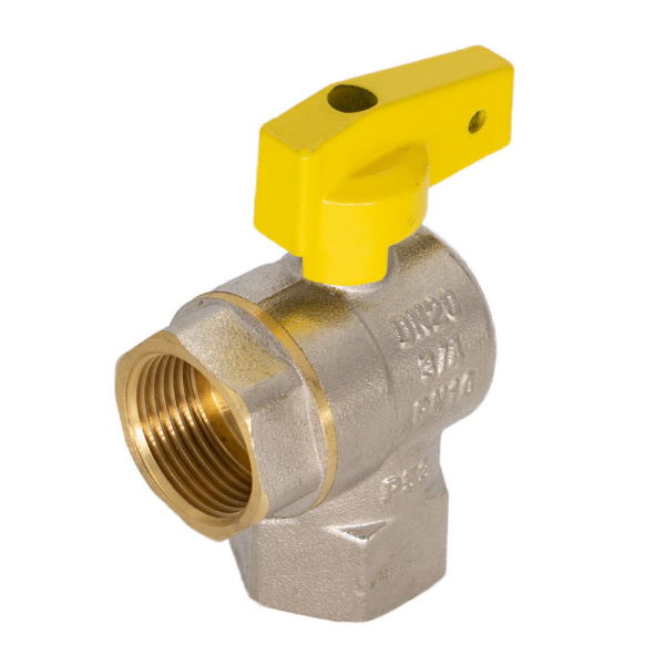 Кран ДУ 20 (газ) шар. угловой бабочка г/г