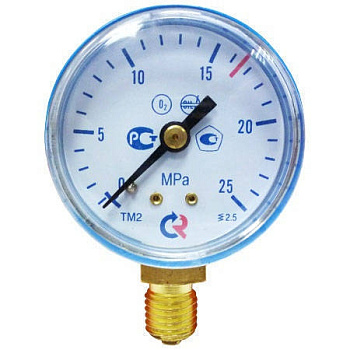 Манометр кислородный 250 кг/см2 (25 МПа) Манометр кислородный 250 кг/см2 (25 МПа)