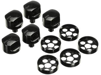 Набор ручек ПГ "DARINA" мод. GM141-441 (стиль 1D/1C), с г/к духовки, без таймера (черные)