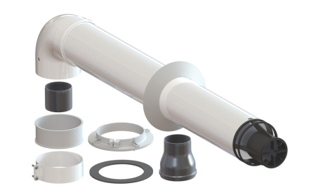 Дымоход коаксиальный 60/100 (с фланцем)