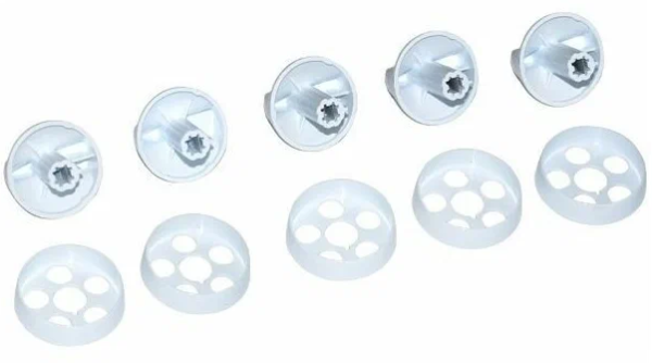 Набор ручек д/газ.плиты Дарина мод. EM331, 341, EC341 (стиль 1A/1B), без таймера (белые)