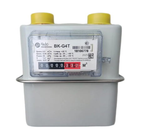 Счетчик газа ВК- G 4Т левый