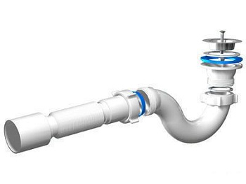 Сифон Ани 1 1/2*40 д/душ гиб.труба Е115