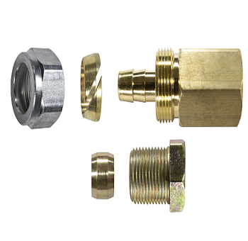 Фитинг в сборе переходник ТПТ 8мм/медь 8мм