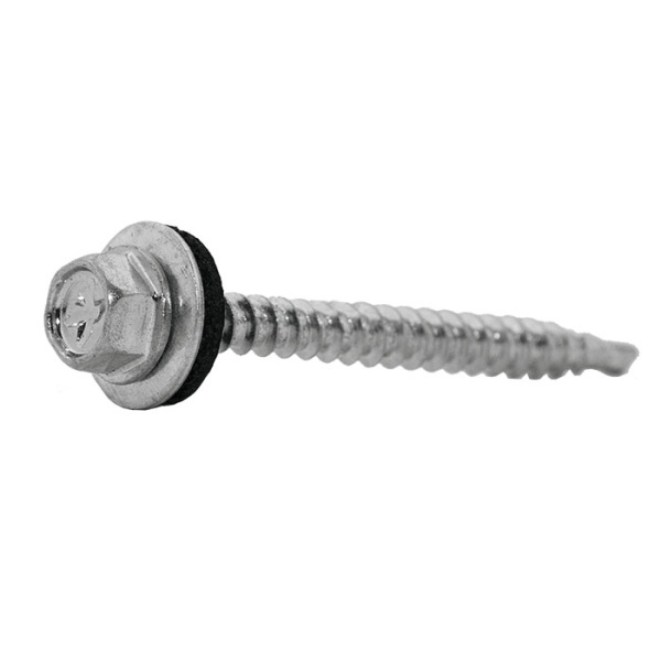 Саморезы 4,8*28 кровельные, цинк с шайбой