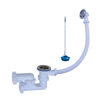 Сифон д/ванны 1 1/2*40/50 с выпускомрегулируемый "Орио" А-80089