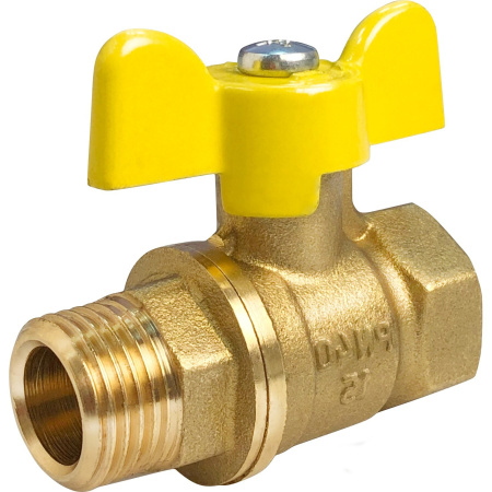 Кран ДУ 15 (газ) шар. бабочка г/ш  VALFEX