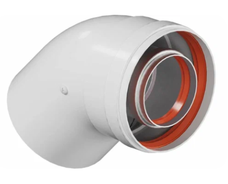 Отвод промежуточный D60/100 угол 45гр. раструбный (наружный диамерт мама/папа) KRATS