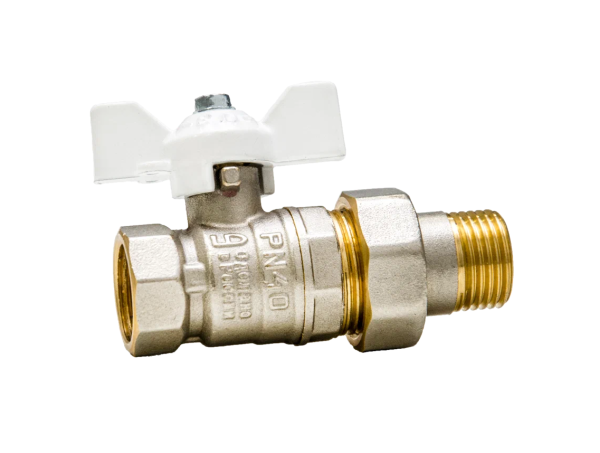 Кран ДУ 15 (вода) шар. американка бабочка г/ш LD PRIDE