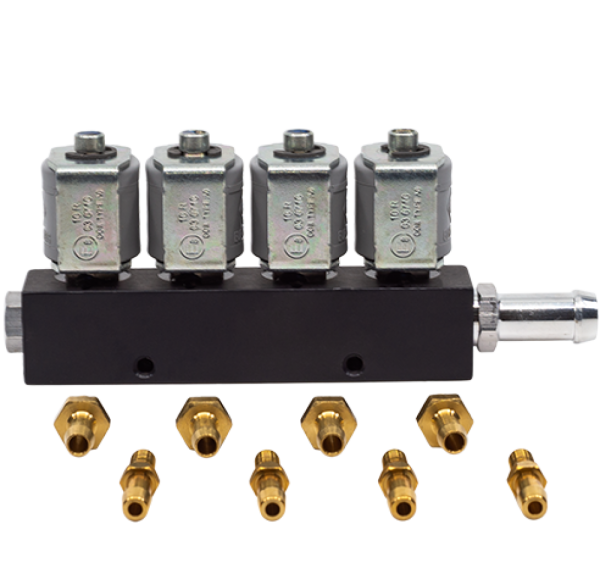 Рампа Rail 4 цилиндра 2 Ом (серая катушка) (Реплика)