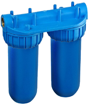 Колба Kristall Slim D NТ3/4 двойная(без катриджей,не прозрачные,синяя)